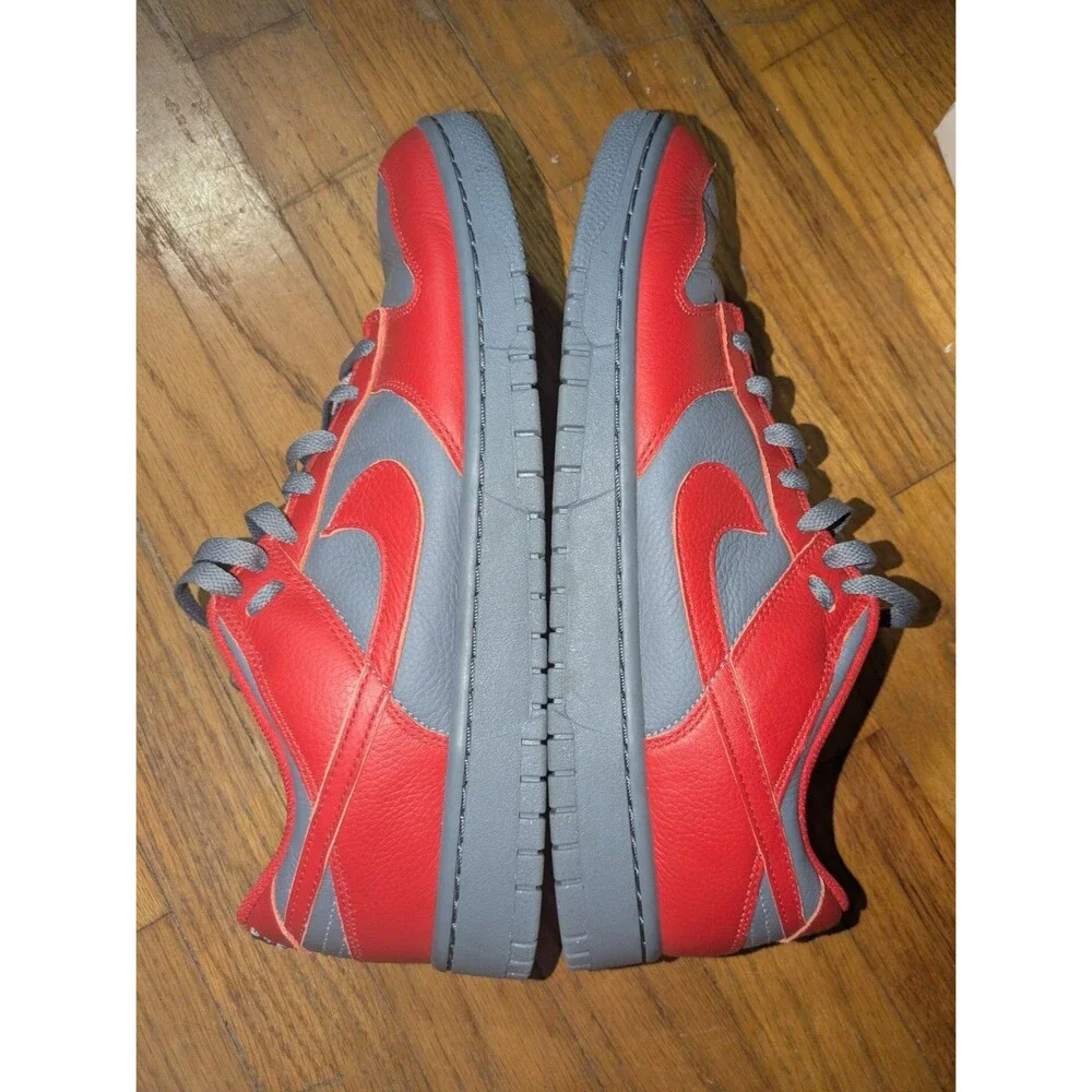 Nike Low Dunk By You Red And Gray Custom Mens Size 12 FN0569900